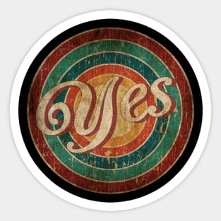 Circle Classic art - Yes Sticker